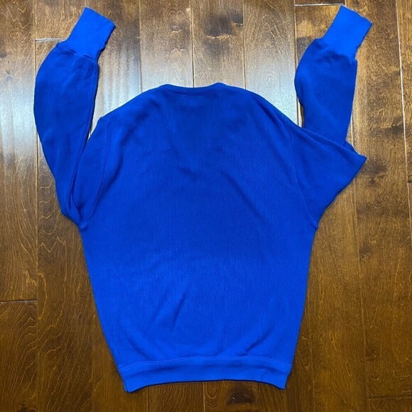 Lacoste Izod Vintage Acrylic V-Neck Sweater Royal Blue Men's Size Large - Picture 4 of 7